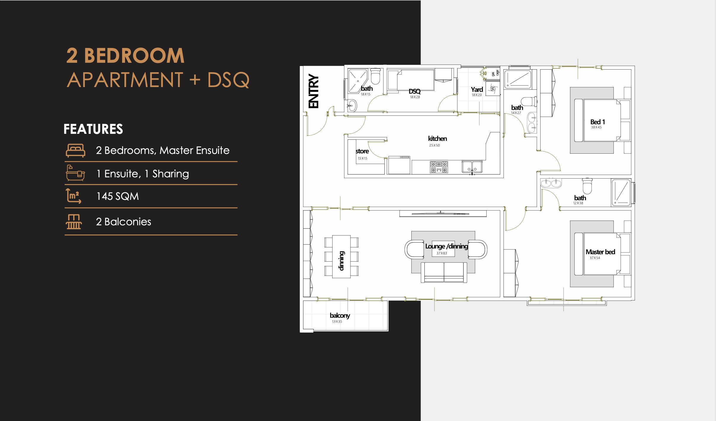 2 Bedroom Layout