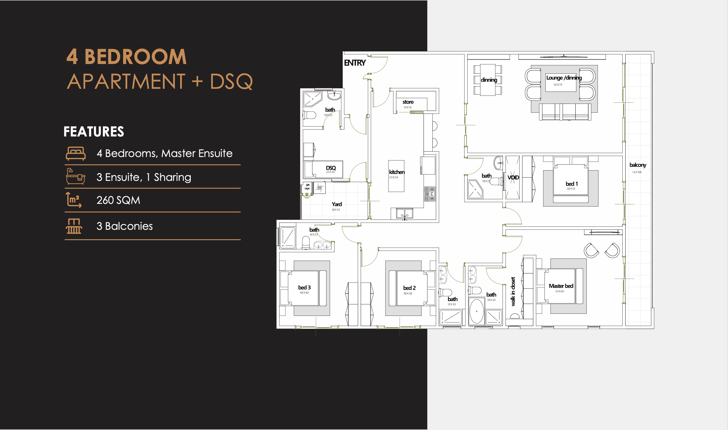 4 Bedroom Layout